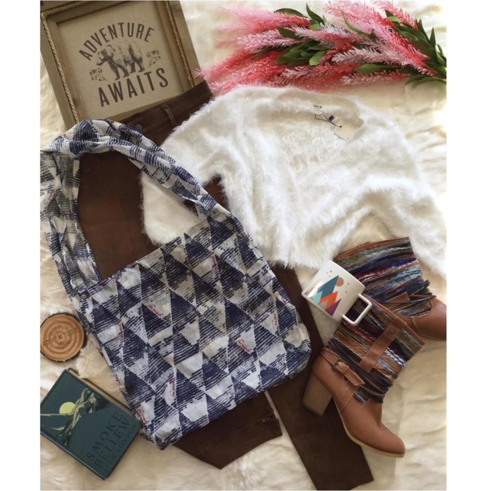 Free People Adriatic Sea Tote Bag Boho Coastal Western - Picture 13 of 13